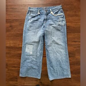 Ralph Lauren LAUREN Jeans Co Patchwork Wide‎ Leg Boho Jeans